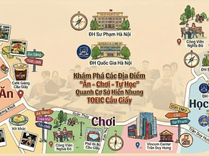 Khám Phá Các Địa Điểm "Ăn - Chơi - Tự Học" Quanh Cơ Sở Hiền Nhung TOEIC Cầu Giấy
